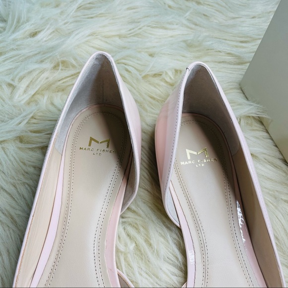 Marc Fisher D'ORSAY 'Sunny' nude patent flats - Picture 2 of 8